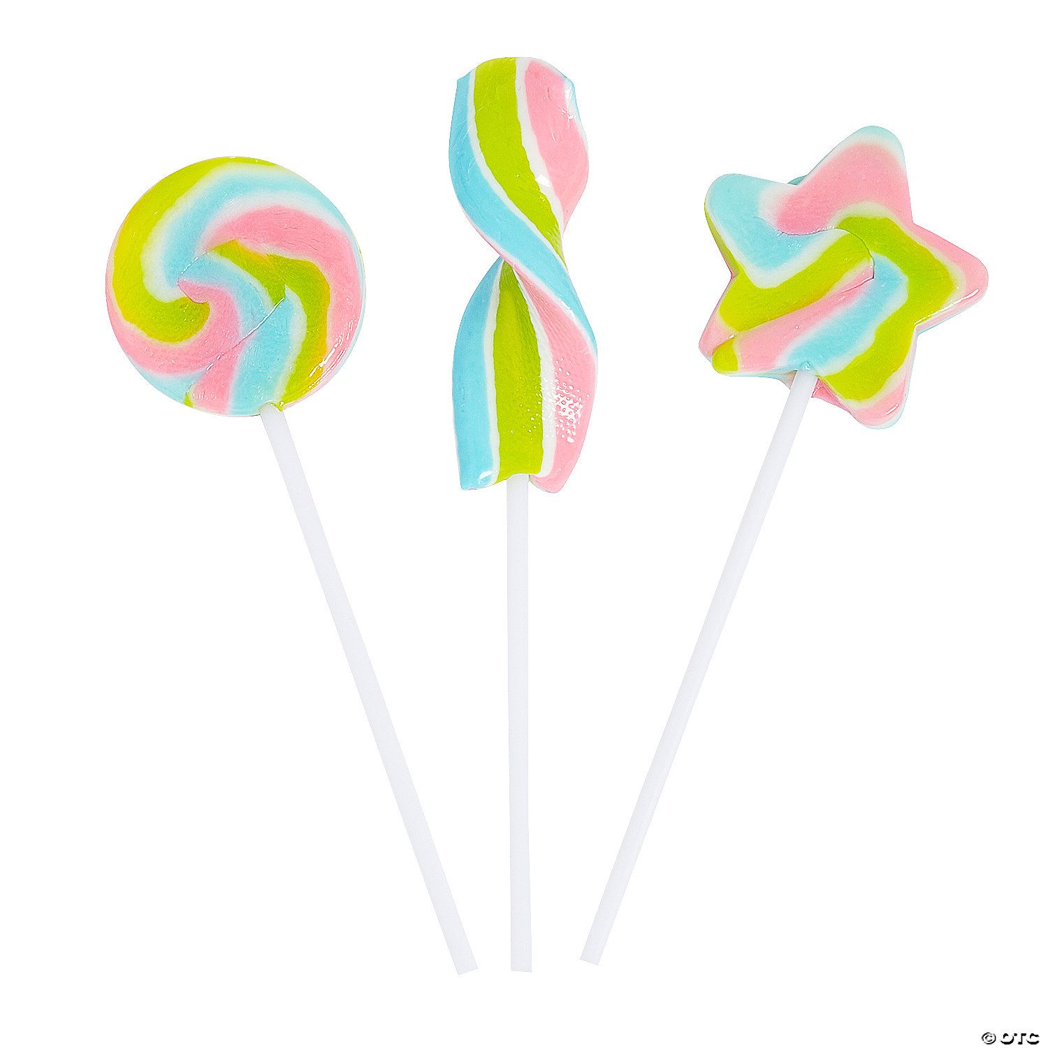 Pastel Rainbow Mini Swirl Lollipop Assortment – 100 Pc. | Oriental Trading Company