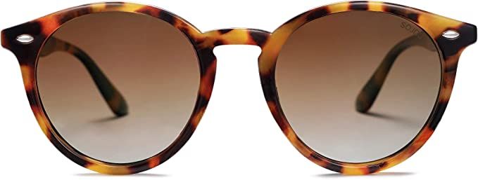 SOJOS Retro Round Polarized Sunglasses for Women Men Classic Vintage Sunnies | Amazon (US)