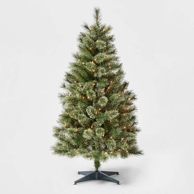 4.5ft Pre-lit Artificial Christmas Tree Virginia Pine Clear Lights - Wondershop&#8482; | Target