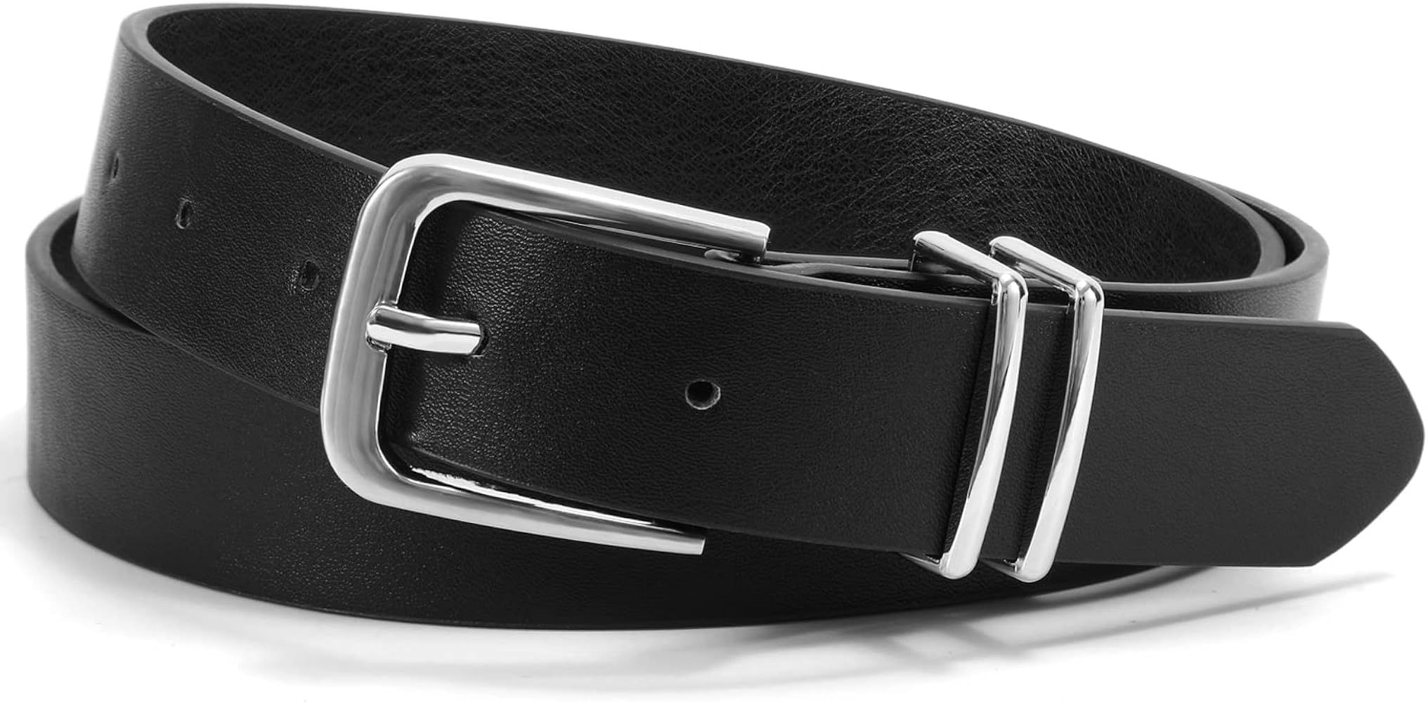 WHIPPY Women Casual Leather Belt for Jeans Pants, Fashion Ladies Girls Waist Dress Belt | Amazon (US)