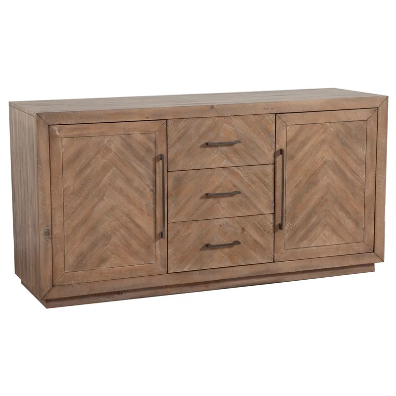 Allora Wood Dining Sideboard in Weathered Natural (Brown) - Walmart.com | Walmart (US)