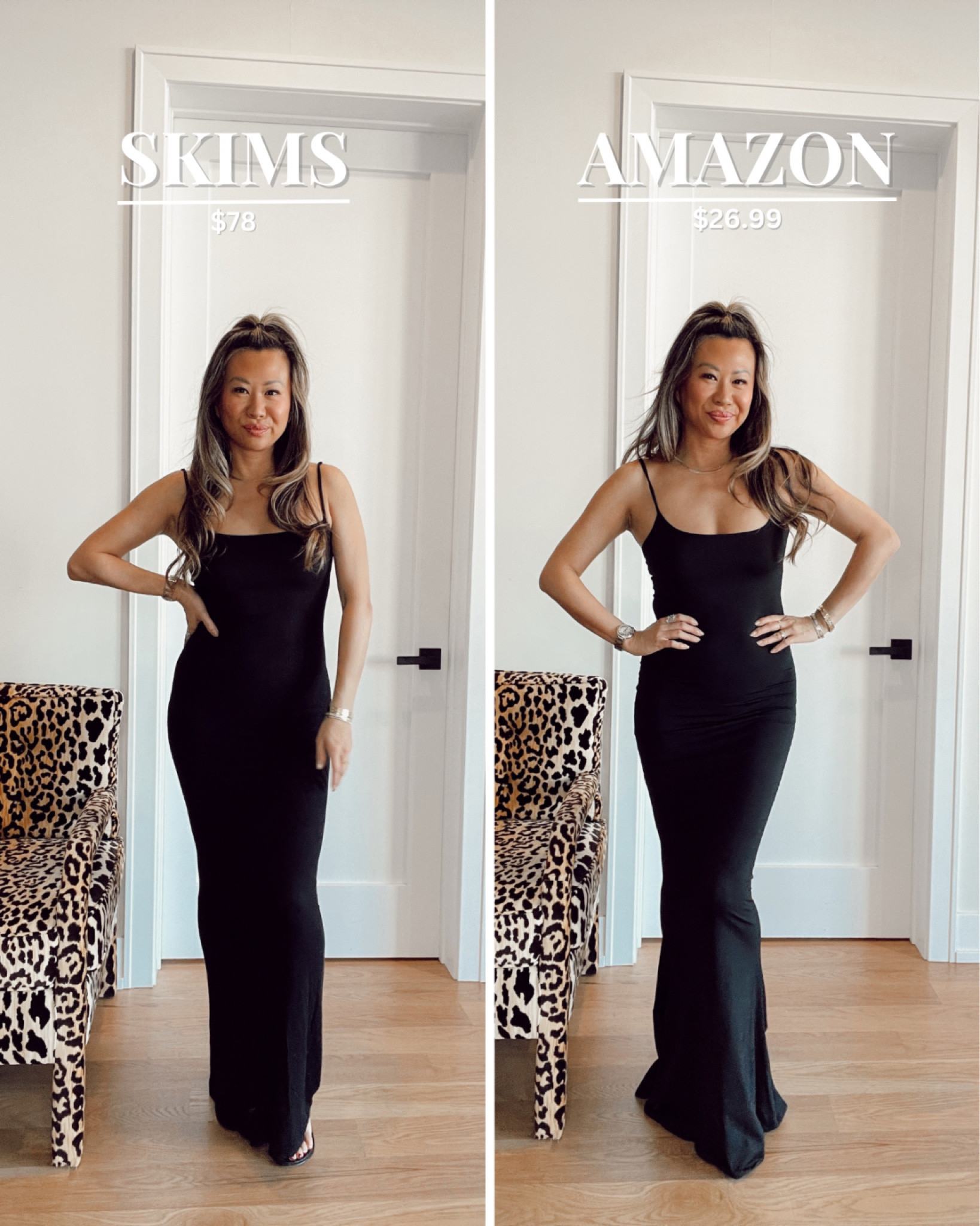 Graphite Long Lounge Dress SOFT LOUNGE LONG SLIP DRESS HEATHER GREY SKIMS