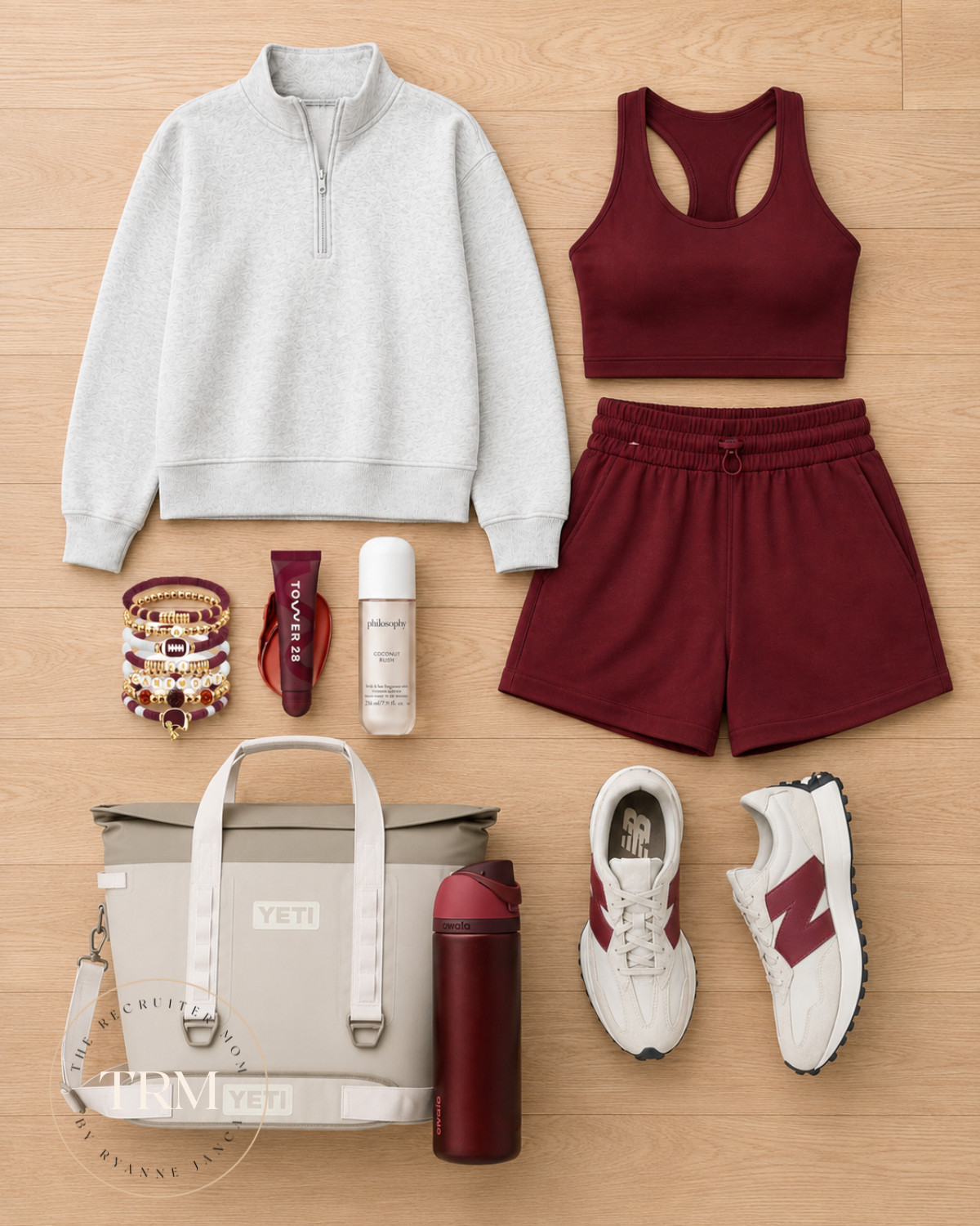 Game day, but make it comfortable. ❤️ A grey quarter zip over a maroon set — throw it on over the shorts when the temperature drops at halftime.
#gamedaystyle #amazonfashion

#LTKfitnessgoals #LTKmomlife #LTKActive