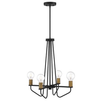 Designers Fountain Ravella 4-Light Black Industrial Chandelier | Lowe's