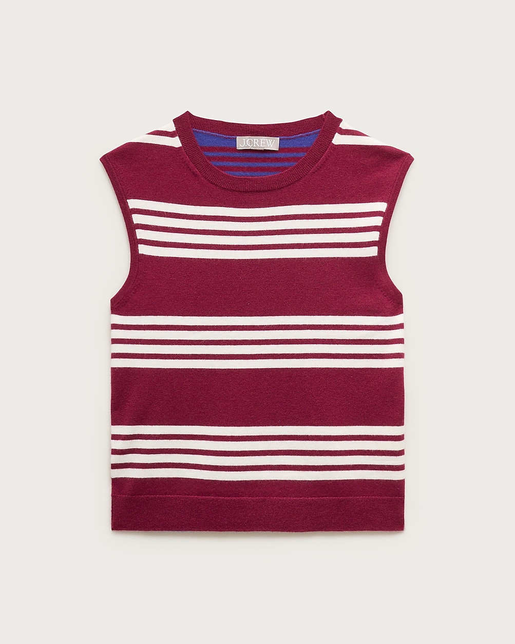 Featherweight cashmere-blend sweater shell in mixed stripe | J. Crew US