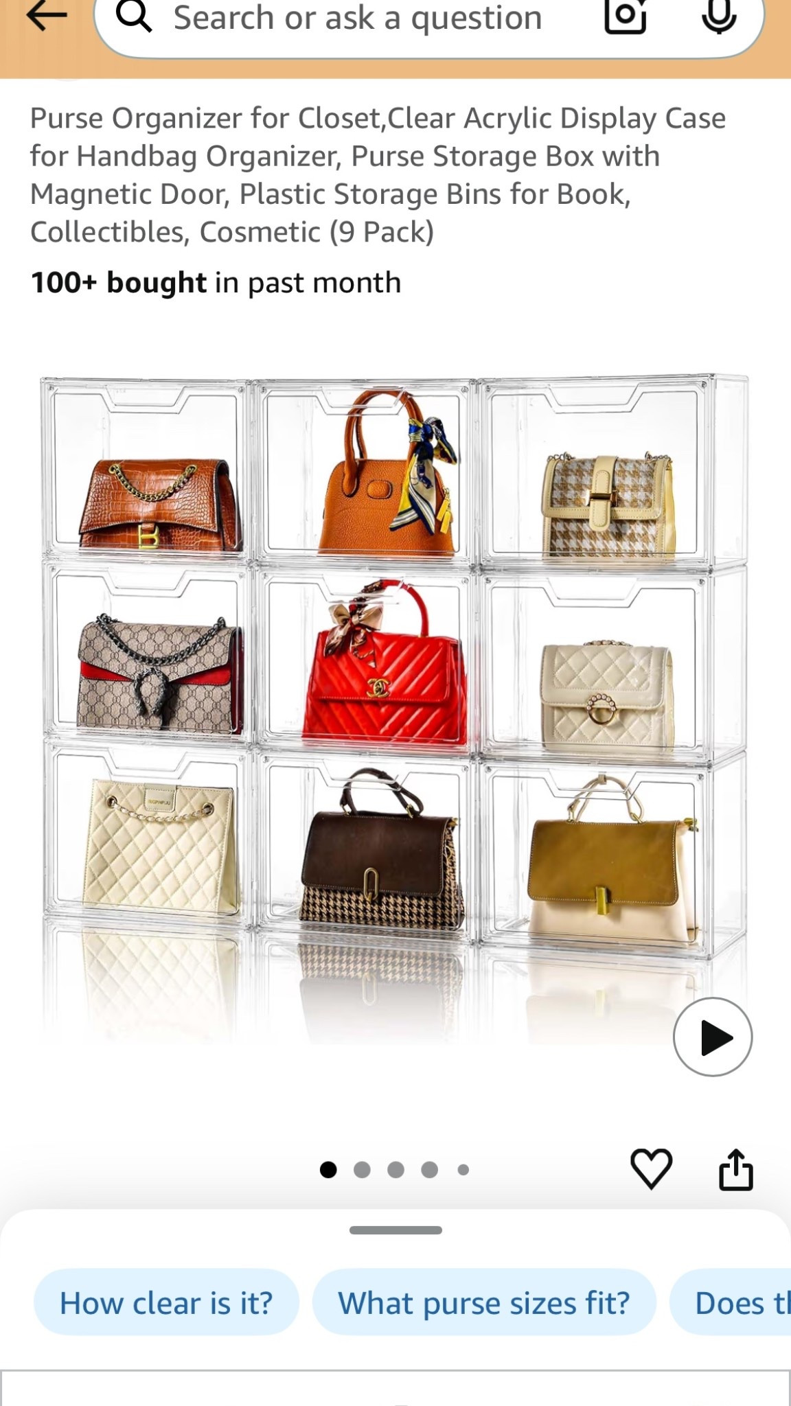The best way to keep your bags clean and protected! I used to keep my bags in their dust bags, but then I’d forget about them ! I love being able to see them and be able to visualize them with my various outfits! 

#LTKHome #LTKSaleAlert