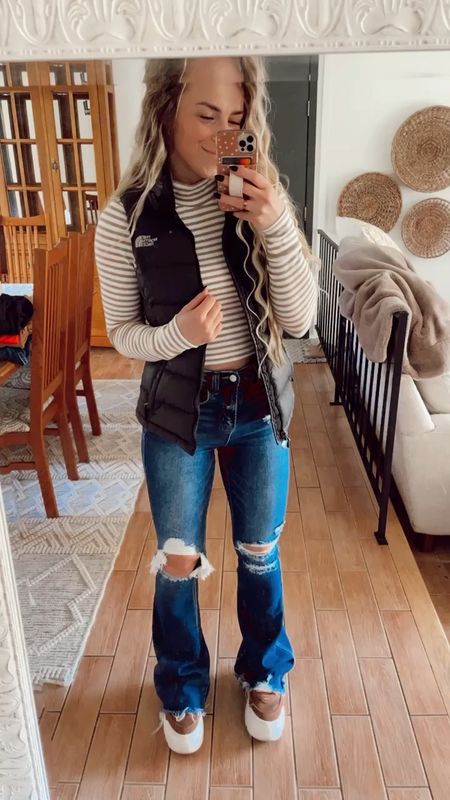fall fits are my fav 🤭🤎🍂

#falloutfit #oufitideas #casualstyle #turtleneck #flarejeans #uggs #uggshoes #ugg #vest #winterstyle #outfitinspo #casual

#LTKshoecrush #LTKstyletip #LTKSeasonal