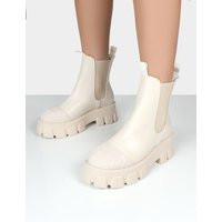 Elodie Putty Chunky Sole Chelsea Ankle Boots - US 9 | Public Desire (US & CA)