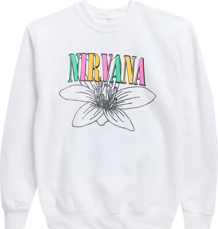 Merch Traffic Kids' Nirvana Lotus Cotton Graphic Sweatshirt | Nordstromrack | Nordstrom Rack