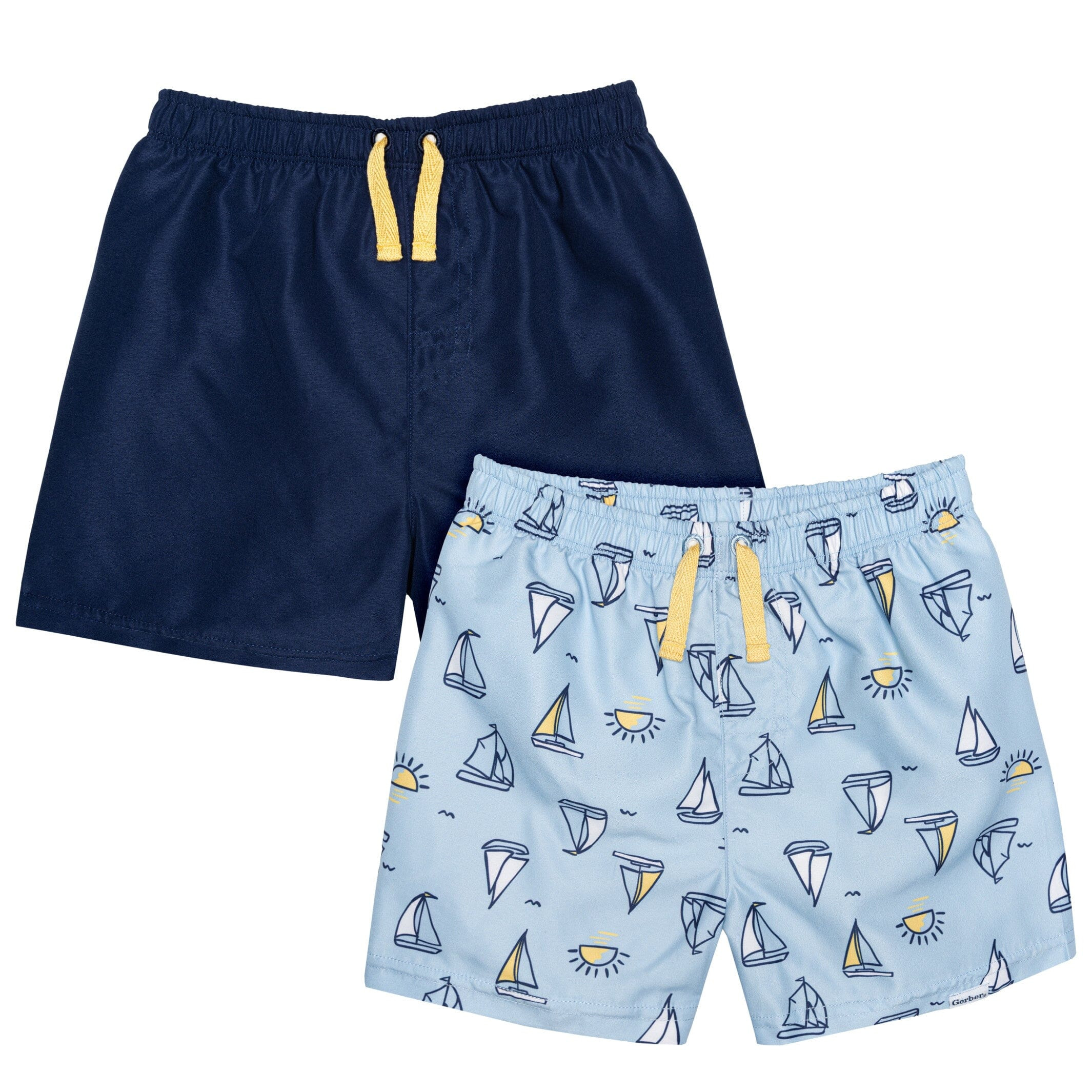 2-Pack Baby & Toddler Boys UPF 50+ Sailboats Swim Trunks | Gerber Childrenswear