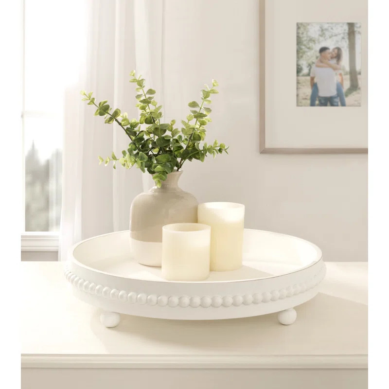 Lewter Strahm Decorative Tray 16" Diameter White | Wayfair North America