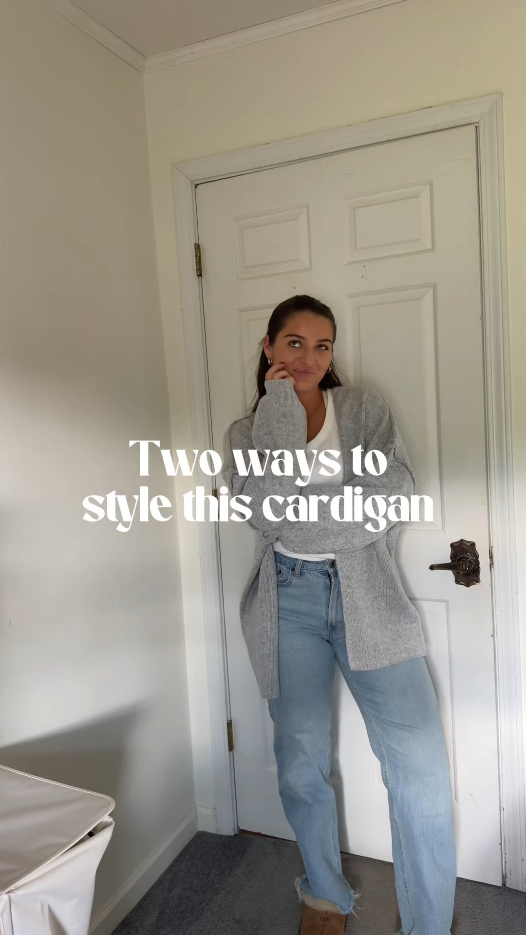 Two ways I styled this oversized gray cardigan from @Amazon  

 #LTKFallSale #LTKSeasonal #LTKStyleTip
