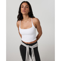 Vuori AllTheFeels™ Strappy Back Tank Top | White | XS, Size Extra Small | Vuori Clothing (US & Canada)