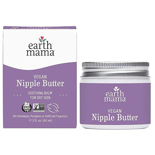 Earth Mama Vegan Nipple Butter | Cruelty-Free Breastfeeding Cream for Nursing Mamas | NO Lanolin, 2-Ounce | Amazon (US)