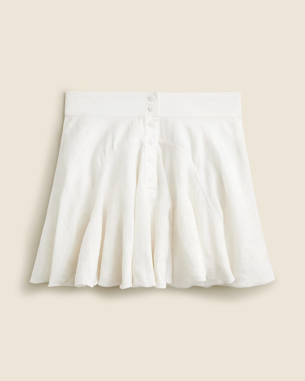 Button-up mini skirt in linen | J. Crew US