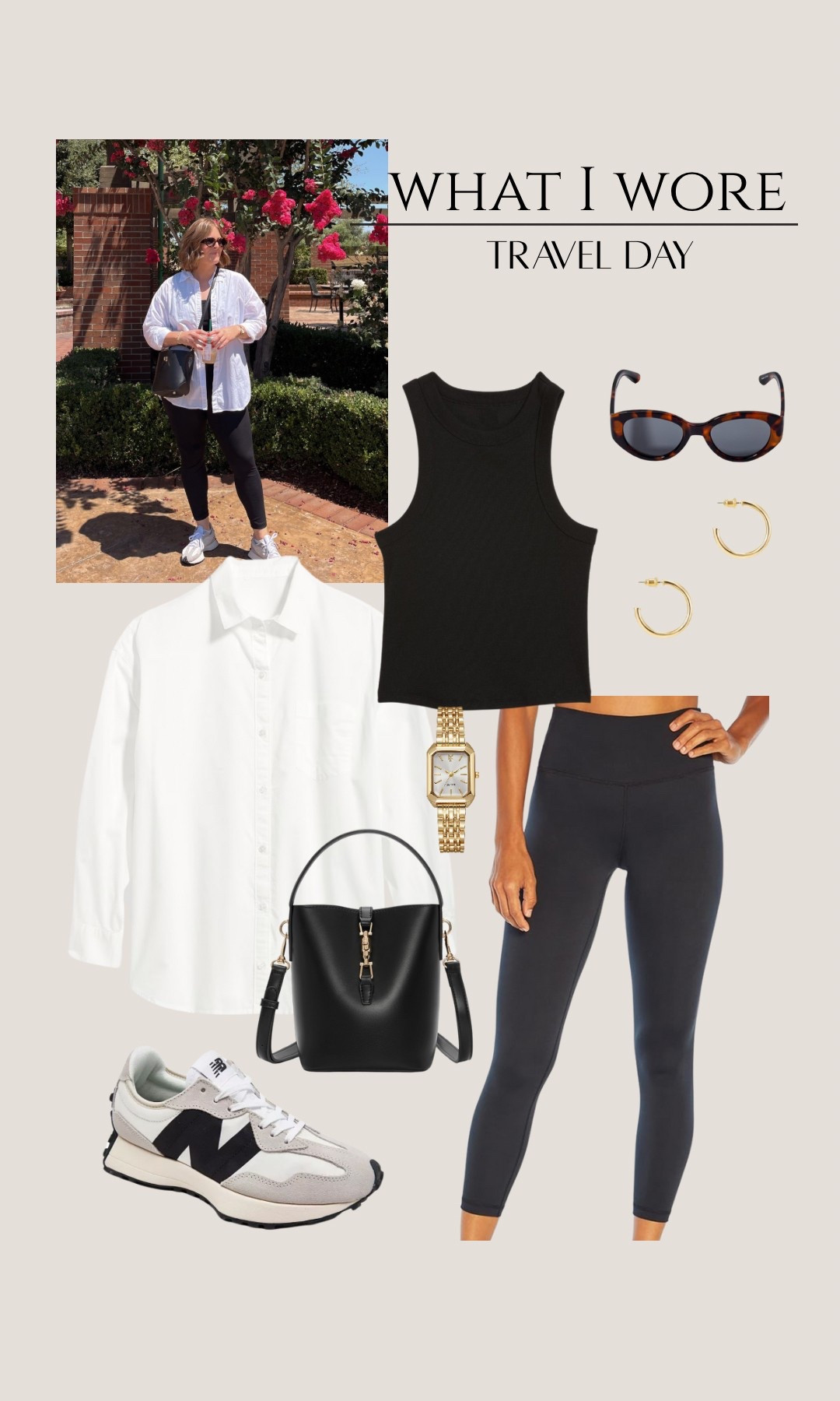 What I wore // comfy + pulled together travel outfit. A button down is a simple way to elevate an athleisure look

#LTKStyleTip #LTKMidsize #LTKTravel