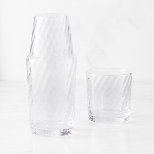 AERIN Spiral Glass Bath Collection, Water Carafe | Williams-Sonoma