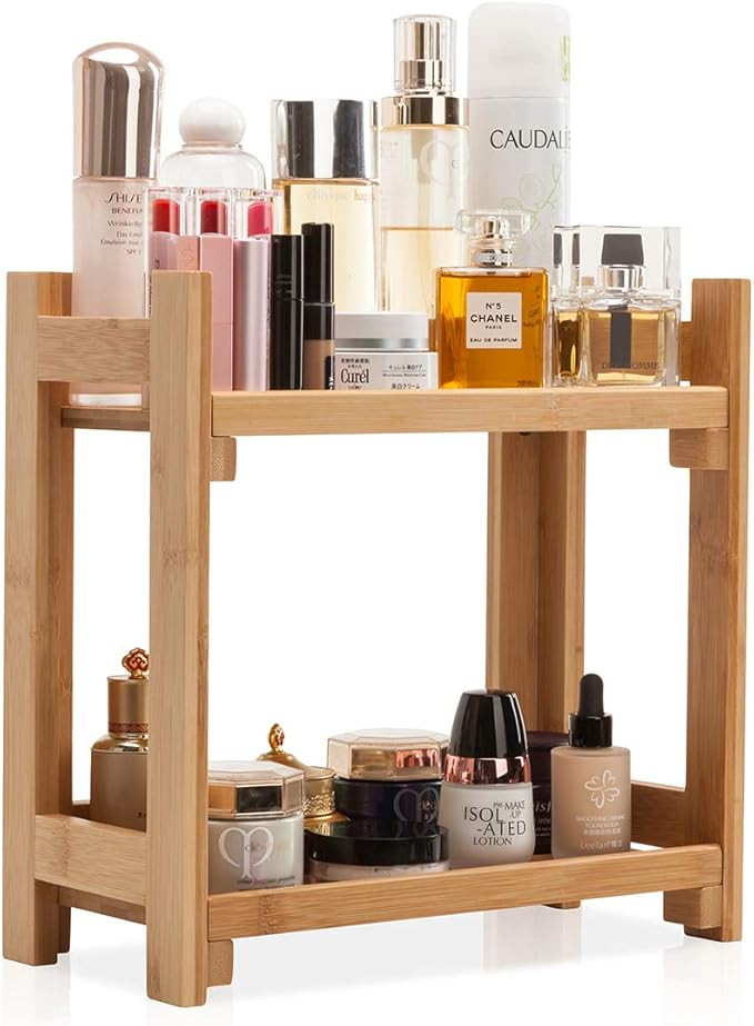 GOBAM Cosmetic Organizer and Storage Shelf Multi-Function Large Makeup Organizer Holder, No Screw... | Amazon (US)