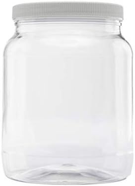 Amazon.com: CLEARVIEW CONTAINERS 64 oz Clear Plastic Jars with lid Leak proof Fresh seal lined ri... | Amazon (US)