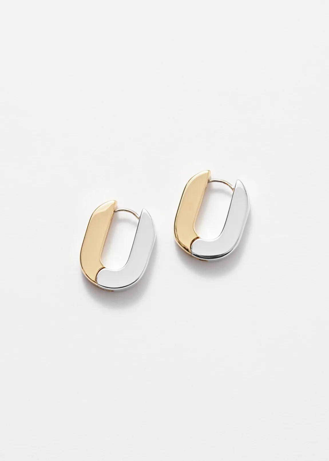 Two-Toned Angular Hoop Earrings | & Other Stories - US