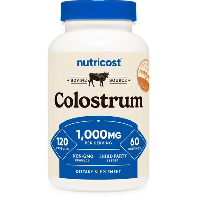 Nutricost Colostrum 1000mg, 120 Capsules - Gluten Free & GMO Free | Target
