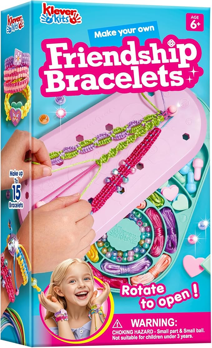 Klever Kits Friendship Bracelet Making Kit, Arts and Crafts for Kids Ages 6-12, Birthday Present ... | Amazon (US)