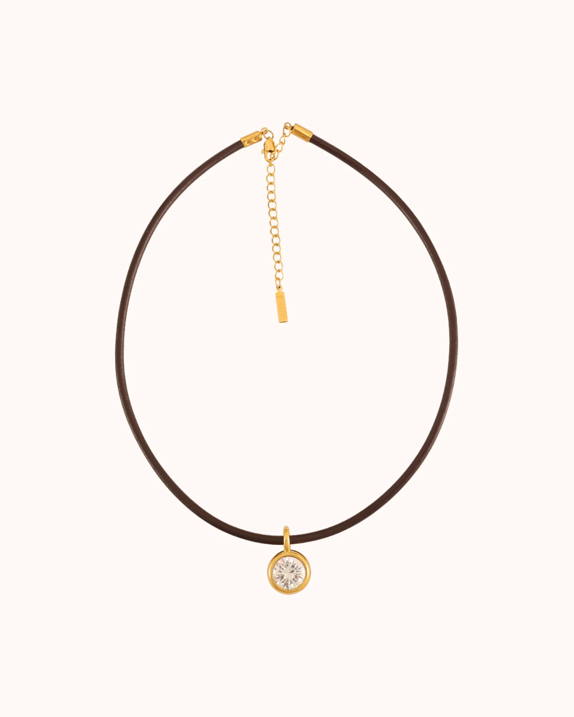 Marlow Bezel Drop Necklace | Joiana Jewelry