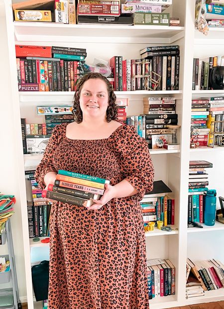 Plus-size dress, bookshelf, reading room, leopard print dress, Bloomchic 

#LTKfindsunder50 #LTKplussize #LTKhome