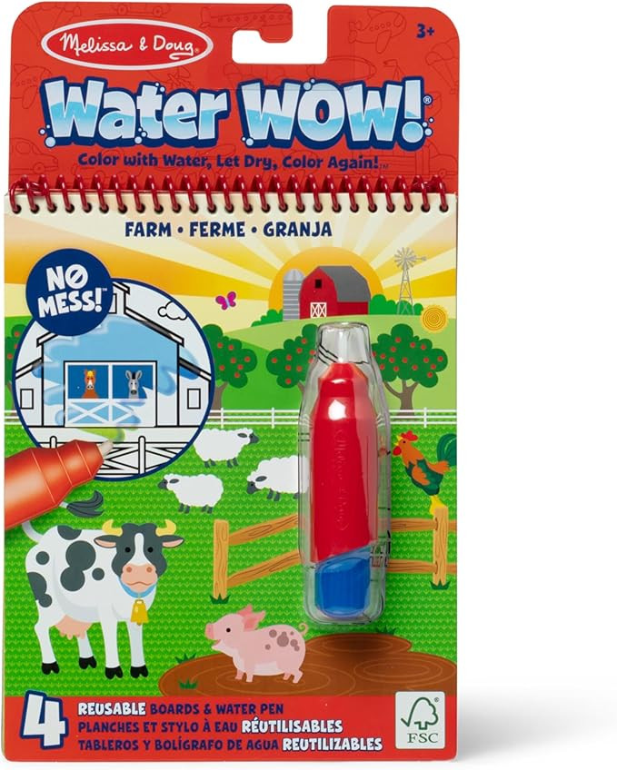 Melissa & Doug Water Wow! On The Farm - Stocking Stuffers, Children's Paint , Activity Books For ... | Amazon (US)