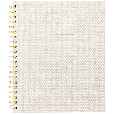 Sugar Paper Essentials 100pg Ruled Notebook 11"x9.625" Spiral White Dot: College Ruled, Soft Cove... | Target