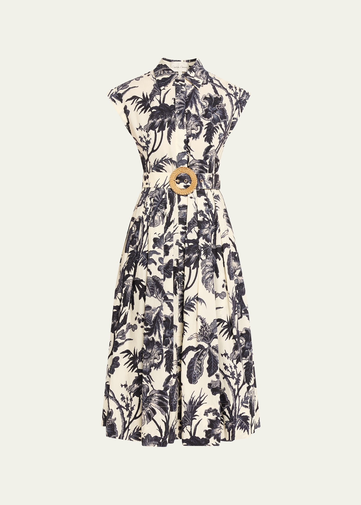 Cara Cara Octavia Floral Cap-Sleeve Dress | Bergdorf Goodman