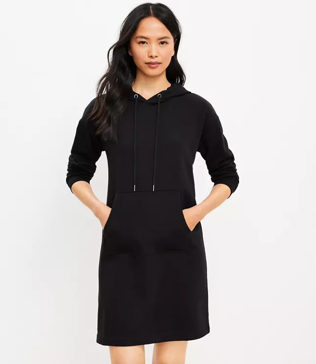 Lou & Grey Cozy Cotton Terry Hoodie Dress | LOFT