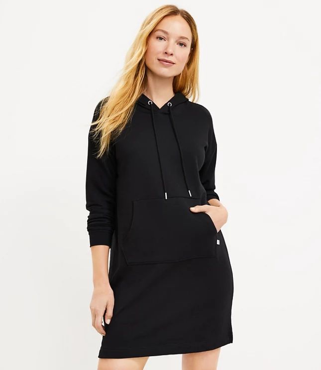 Lou & Grey Cozy Cotton Terry Hoodie Dress | LOFT