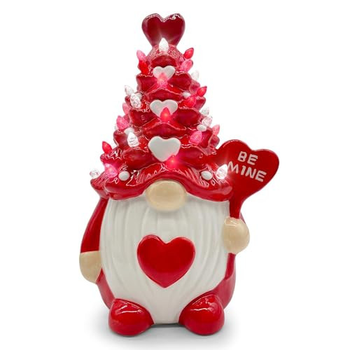 Hexagram Valentines Day Decorations, Valentines Decor, Valentine's Day Decorations Gnomes Ceramic Tree, Valentine Gnomes Tree Decoration | Amazon (US)