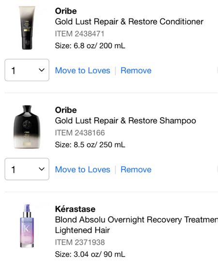 recent hair care purchases! Used the Kérastase blond absolu last night and it brightened up my blonde so much! Love the oribe shampoo & conditioner  


#LTKxSephora #LTKbeauty #LTKGiftGuide