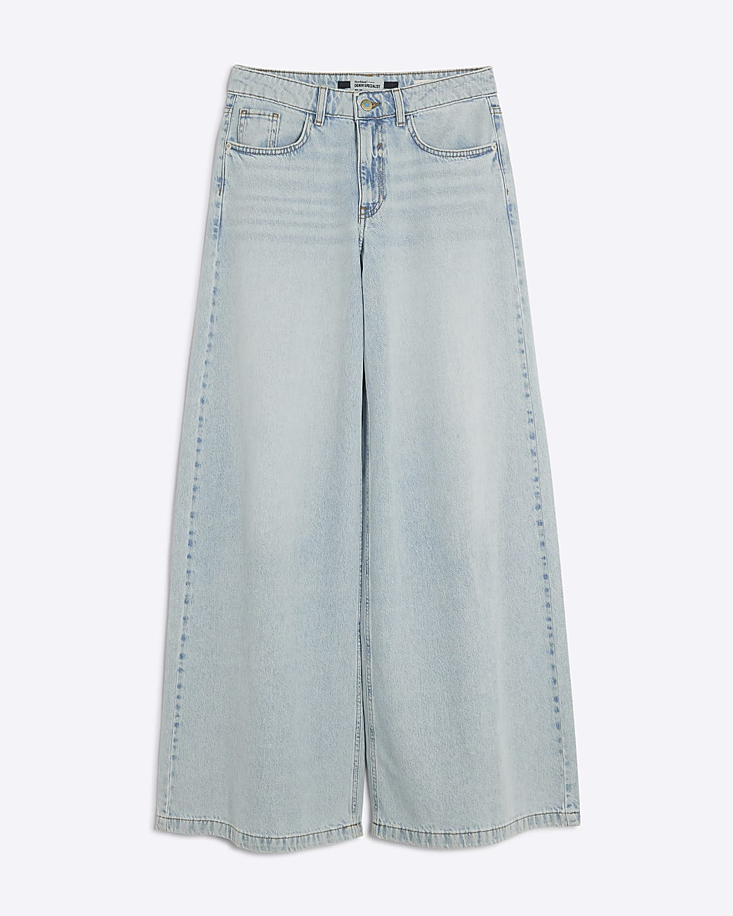 Blue Low Rise Baggy Wide Leg Jeans | River Island UK & IE
