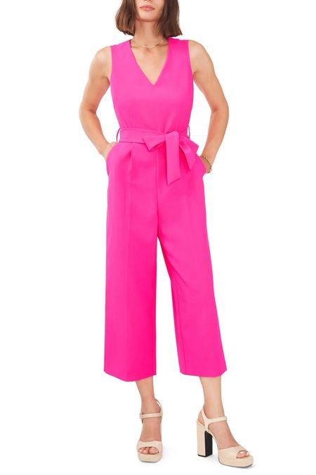 This hot pink jumpsuit will take you into summer - throw on a jacket - dress up or down  

#LTKparties #LTKmidsize #LTKfindsunder100