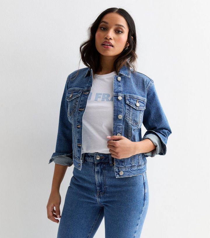 Petite Blue Denim Jacket
						
						Add to Saved Items
						Remove from Saved Items | New Look (UK)