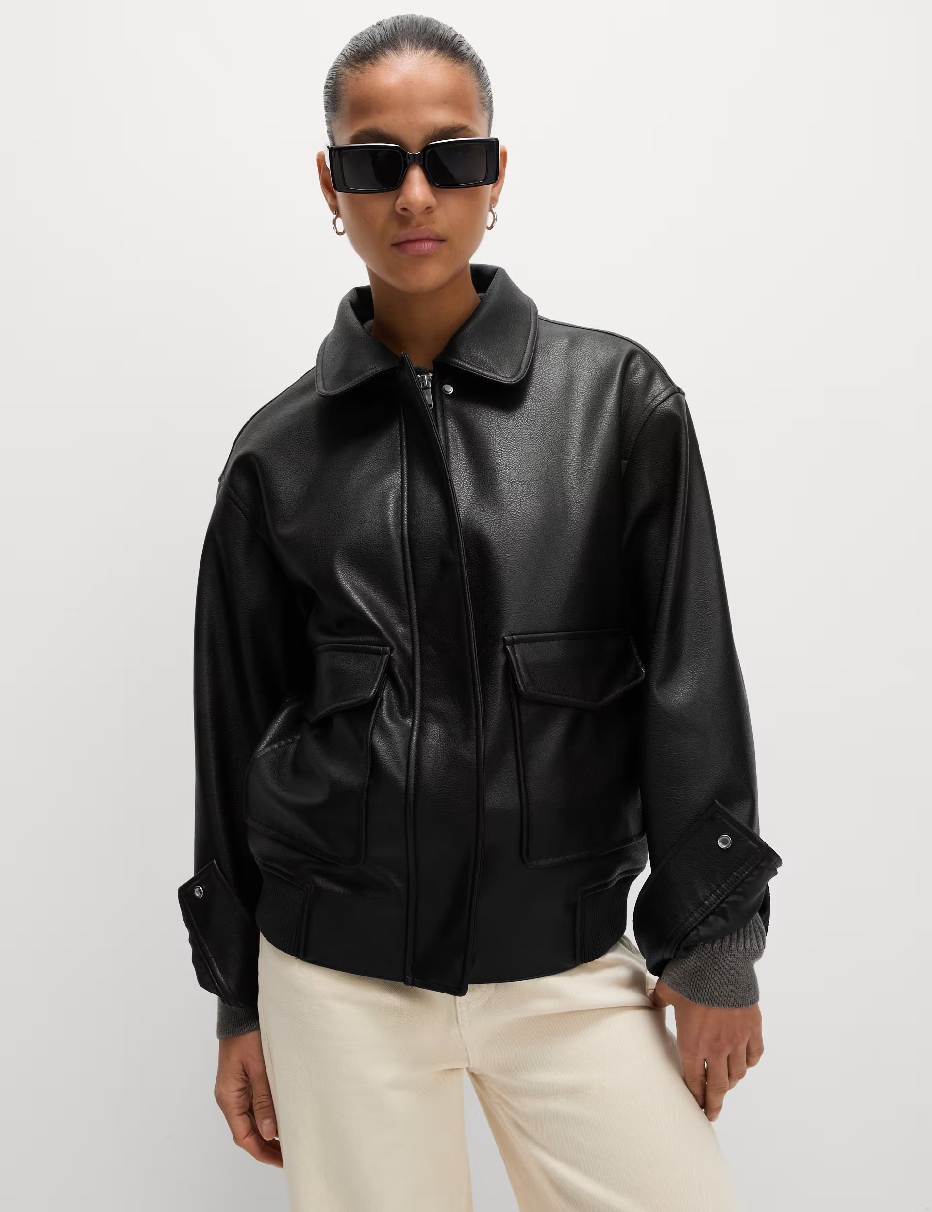 Faux Leather Relaxed Fit Jacket | Marks & Spencer (UK)