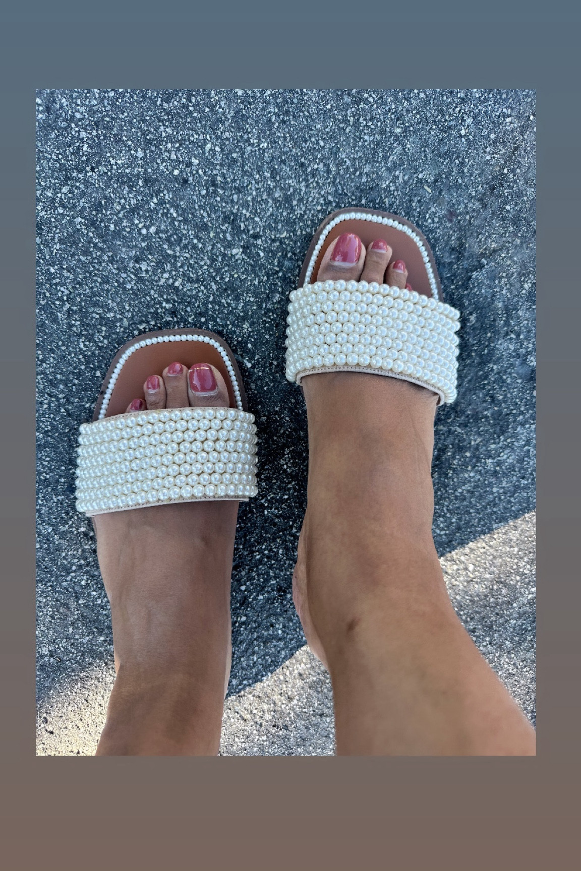 The perfect pearl slides to dress up any outfit! 
I've had mine for over 3 years and all the pearls are still in place.
Run TTS 

#LTKSaleAlert #LTKFindsUnder50 #LTKShoeCrush