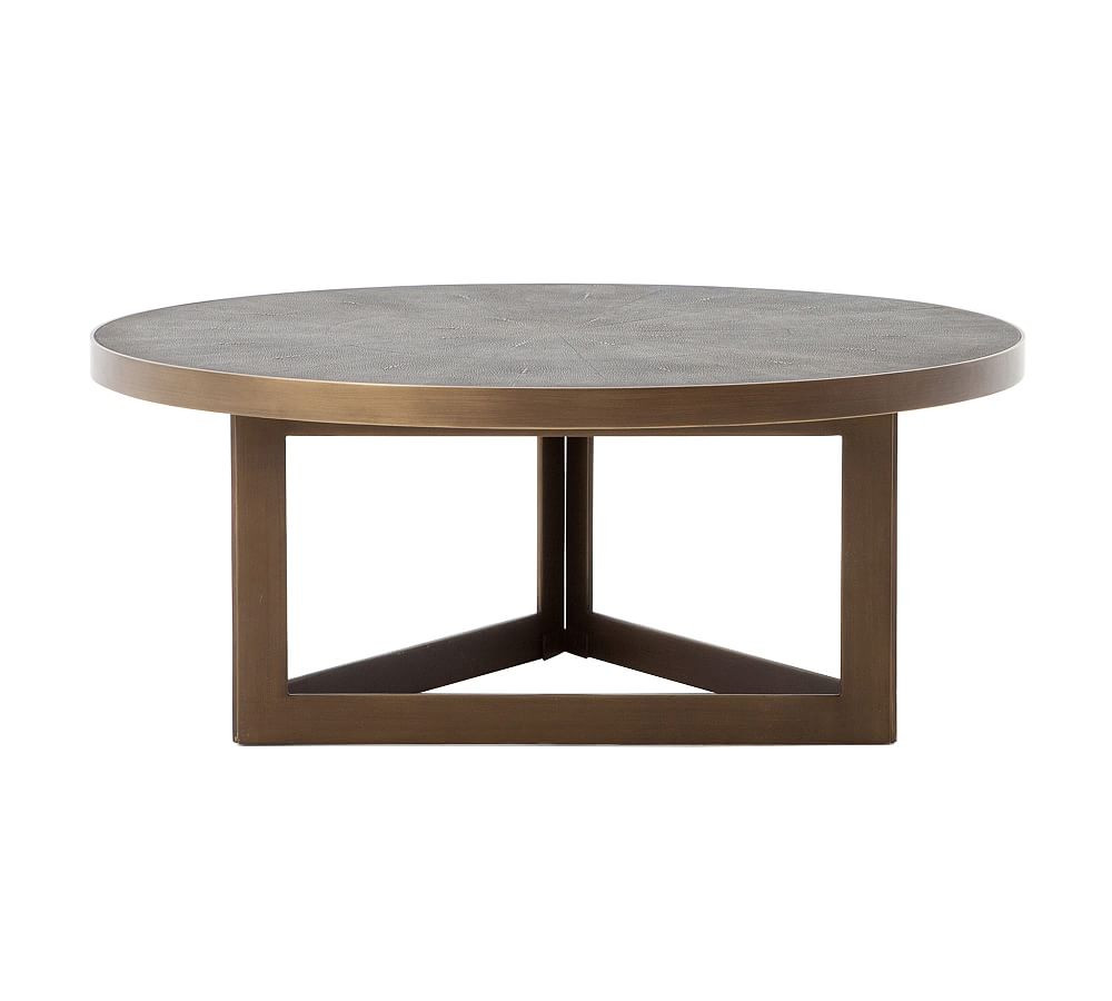Sillers Round Shagreen Coffee Table (38") | Pottery Barn (US)