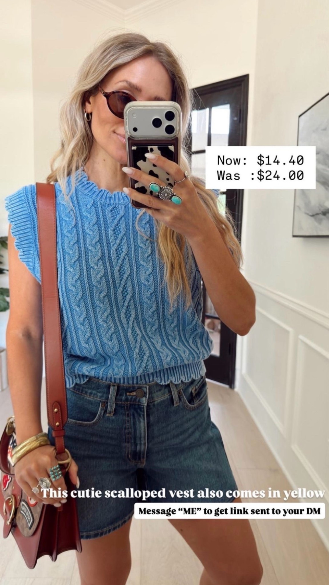 🤍 Now almost $10 off🙌🏼 This cutie scalloped vest also comes in yellow. 

I got my tts (small)

5’4” // 120 lbs

#LTKootd #LTKSaleAlert #LTKmomlife