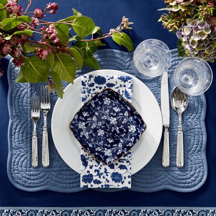 Marlo Thomas Blue Floral Appetizer Plates, Set of 4 | Williams-Sonoma