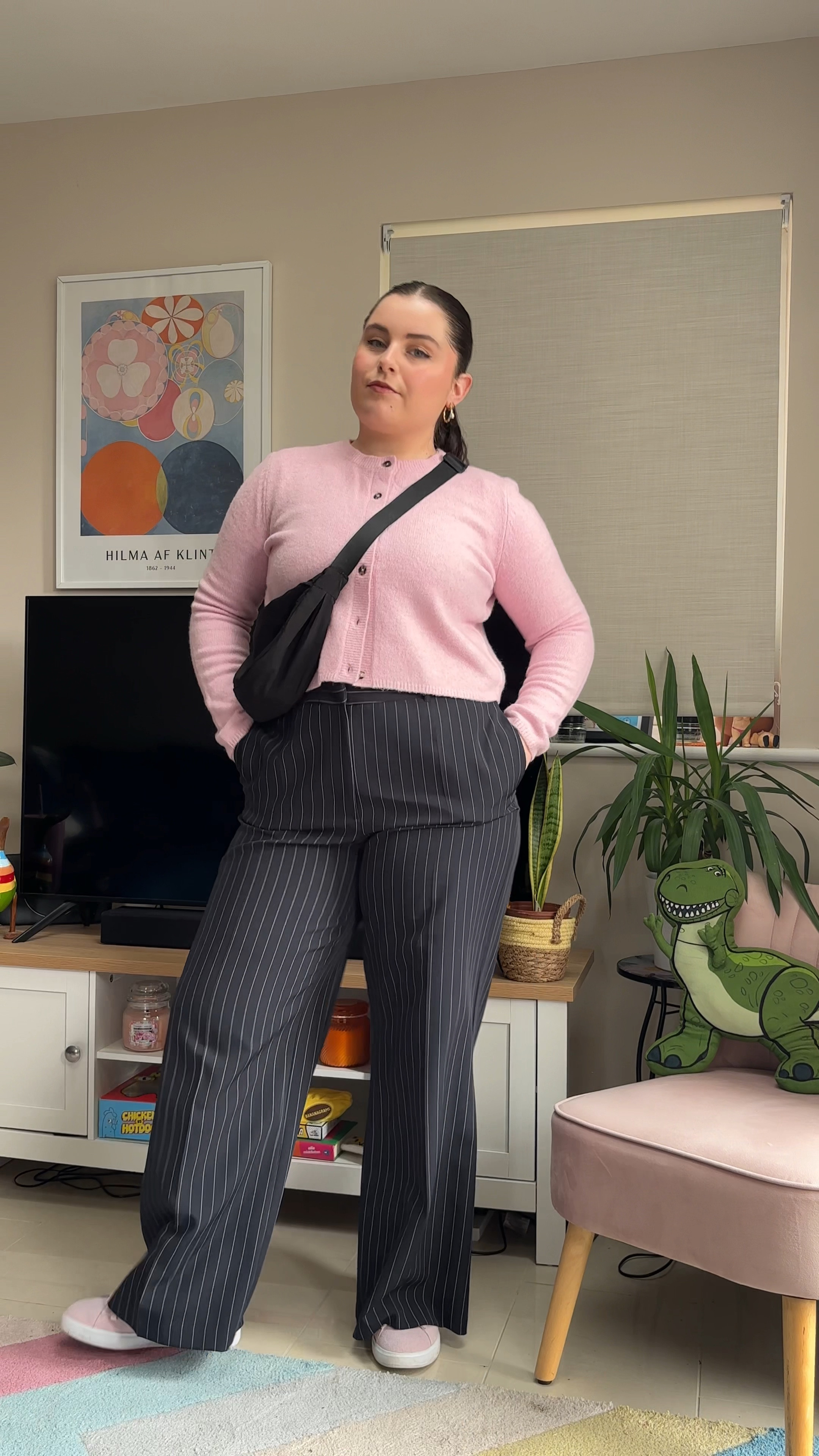 the theme is: 💗🌸💄🎀
I wear a Large in the white tee and 16 in the trousers but would size down as they’re quite baggy!

Midsize outfit, spring outfit, casual outfit, basic outfit, easy outfit idea, pink cardigan, cardigan styling, cardigans, asos, black and white stripe trousers, newlook, Uniqlo, Schuh, adidas, 

#LTKeurope #LTKmidsize #LTKstyletip