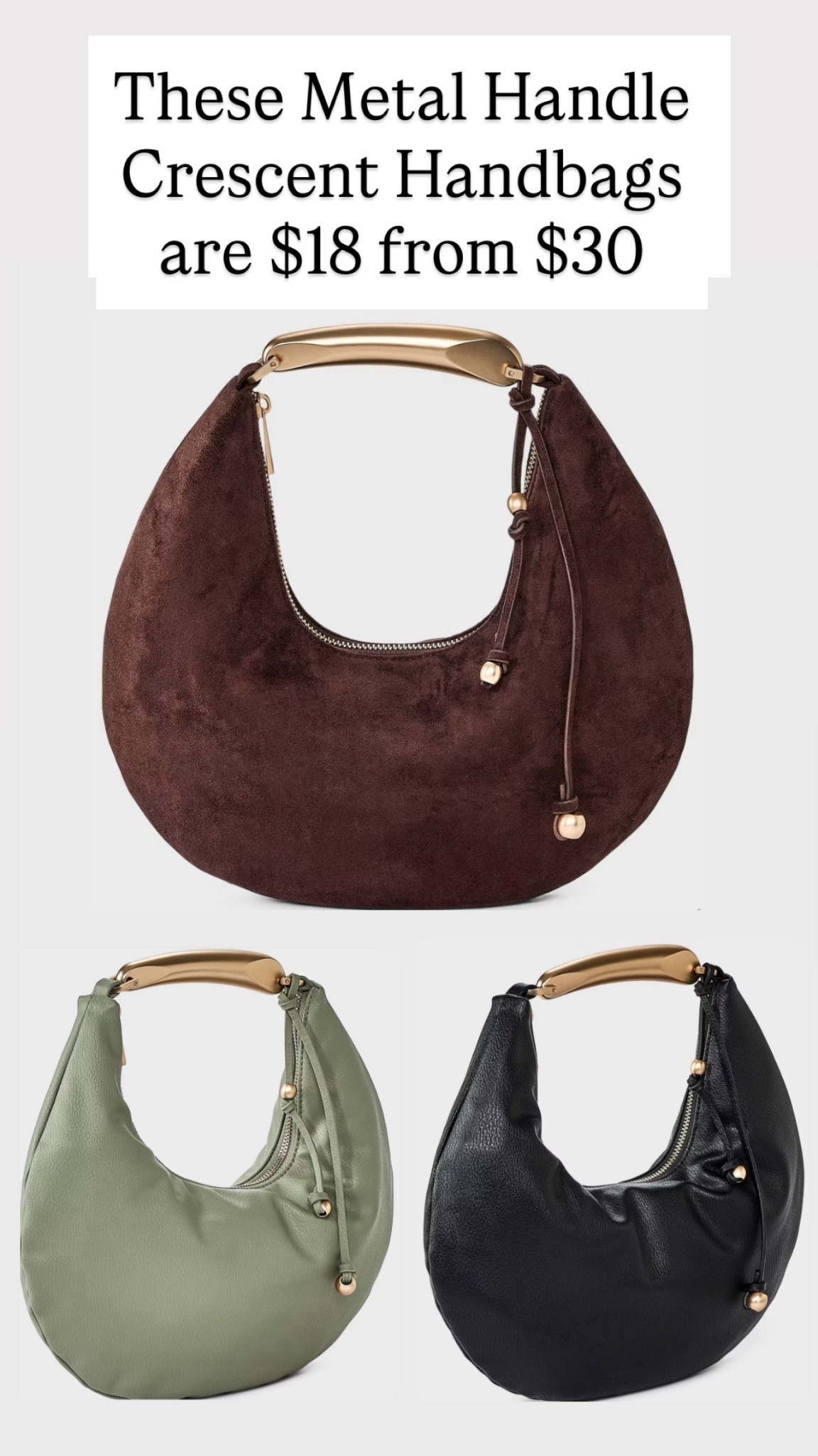 Metal handle handbags are only 18 from 30!

#LTKSaleAlert #LTKHoliday