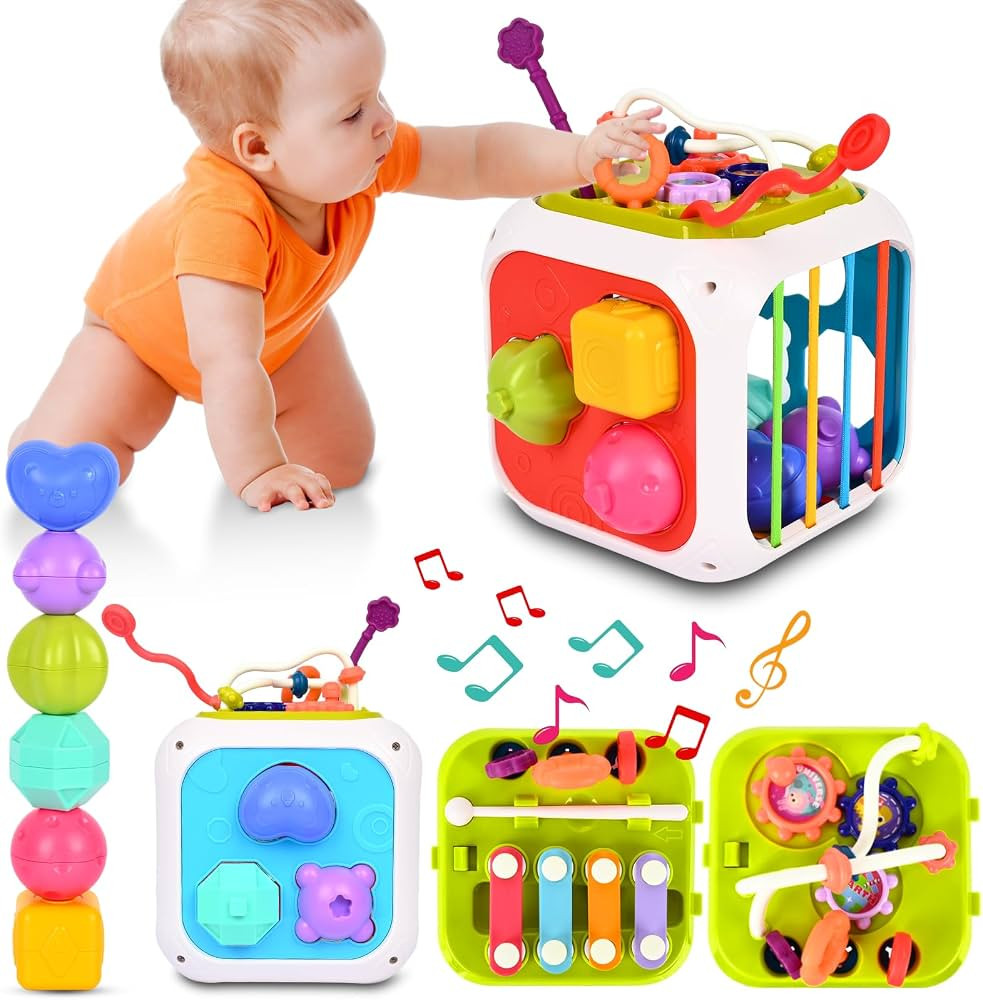 Montessori Toys for 1 Year Old Babies 6-12 Months Toddler Baby Toys Shape Sorter Educational Lear... | Amazon (US)
