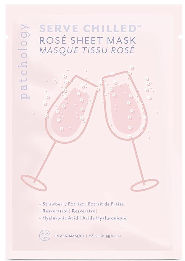 Patchology Serve Chilled Rosé Facial Sheet Mask with Hyaluronic Acid - Men and Women Face Masks ... | Amazon (US)