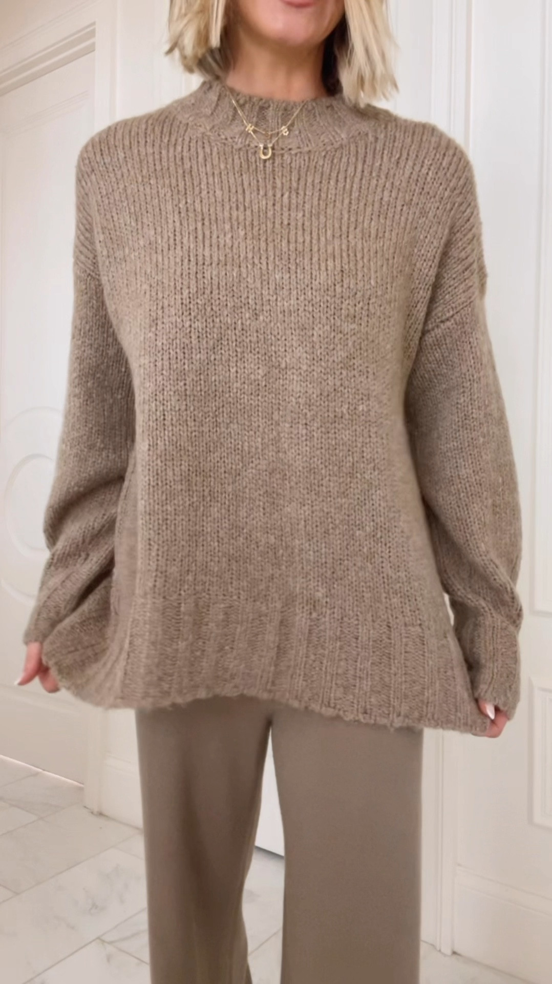 The perfect tunic sweater for fall. I'm wearing size small 