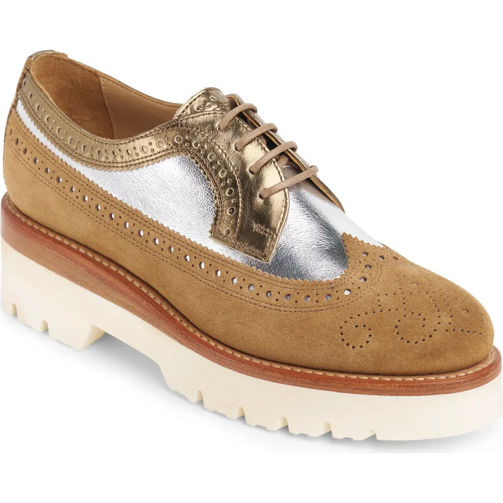 The Office of Angela Scott Miss Lucy Platform Derby in Mixed Metals at Nordstrom, Size 9.5Us | Nordstrom
