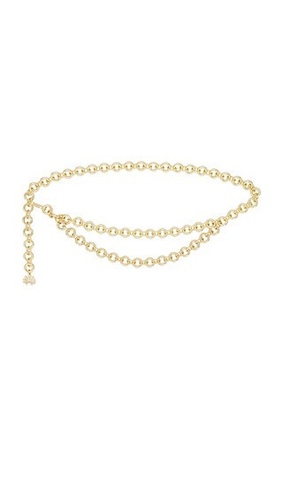 Lele Sadoughi Chain Belt in Metallic Gold. | Revolve Clothing (Global)